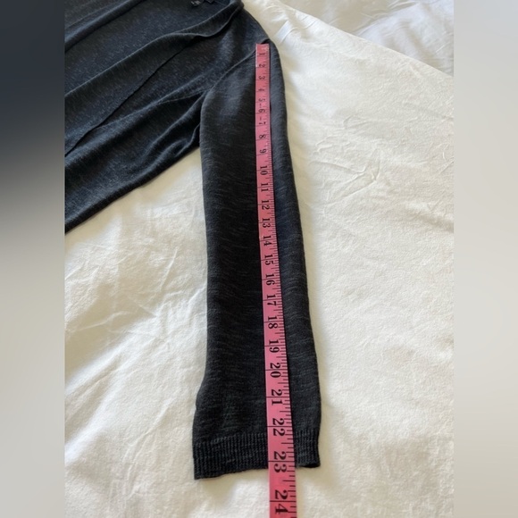 Eileen Fisher | Cardigan Open Front | Organic Linen Blend SZ Large Dark Gray - Picture 7 of 9